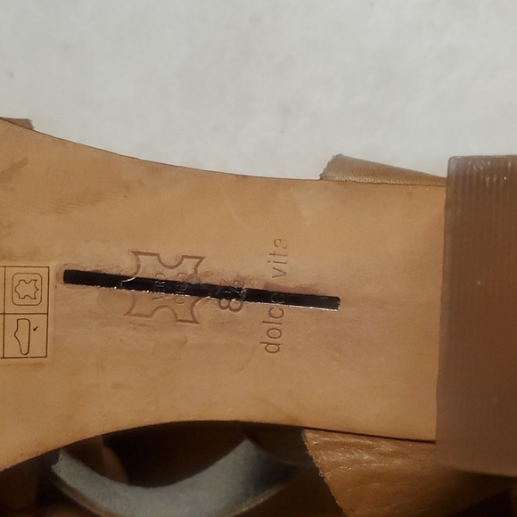 DOLCE VITA Leather Block silver Heel sandals - Picture 12 of 12